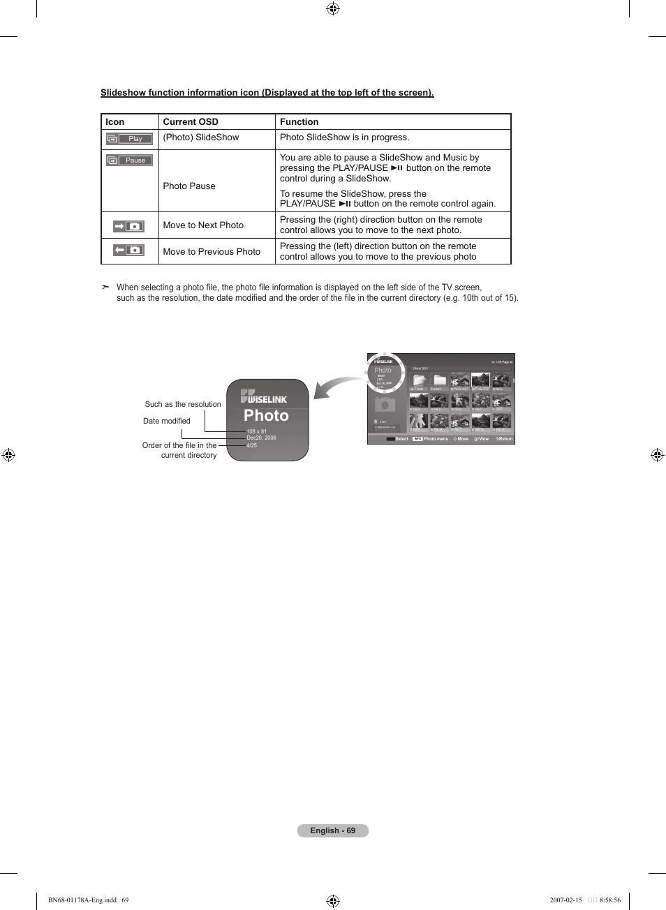 Photo | Samsung LNT4665FX-XAA User Manual | Page 71 / 178