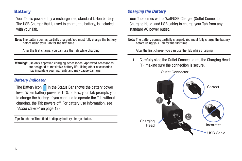 Battery | Samsung SCH-I905ZKAUSC User Manual | Page 10 / 178
