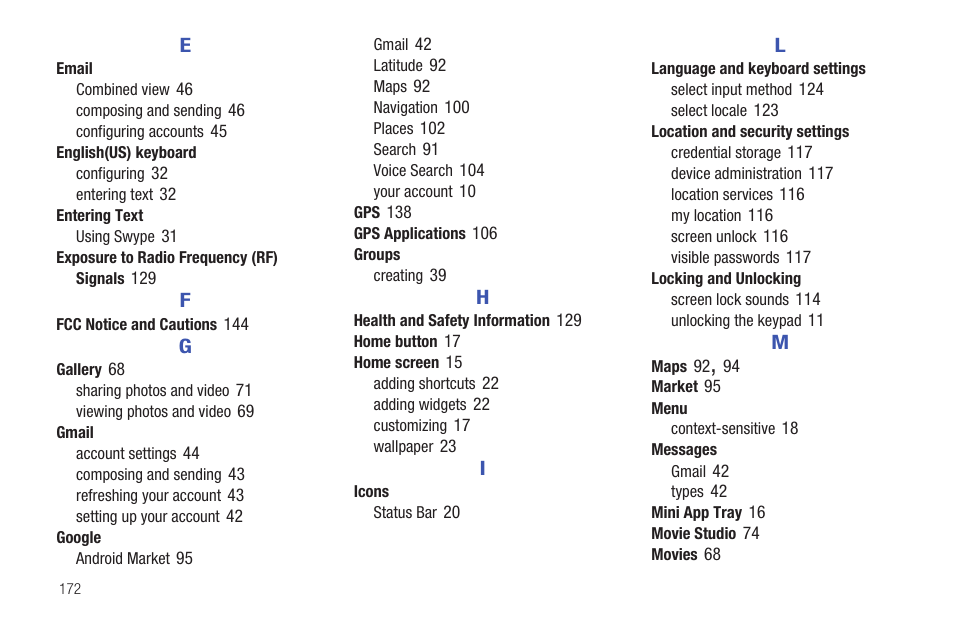 Samsung SCH-I905ZKAUSC User Manual | Page 176 / 178