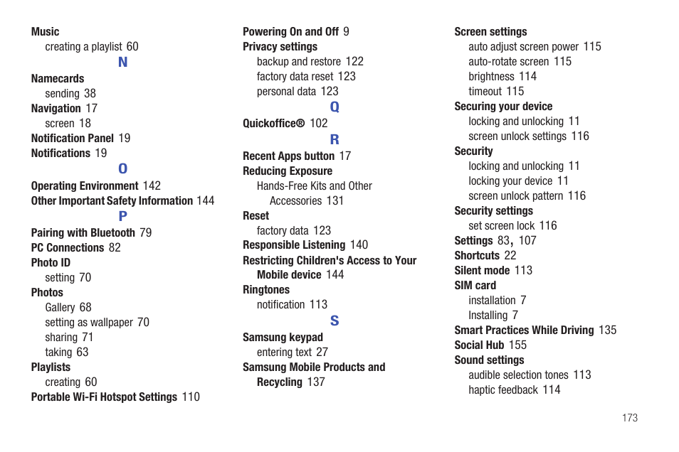 Samsung SCH-I905ZKAUSC User Manual | Page 177 / 178