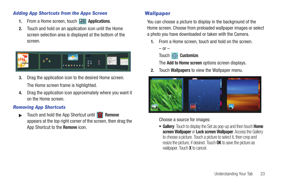 Wallpaper, For more information, refer to “wallpaper” on | Samsung SCH-I905ZKAUSC User Manual | Page 27 / 178