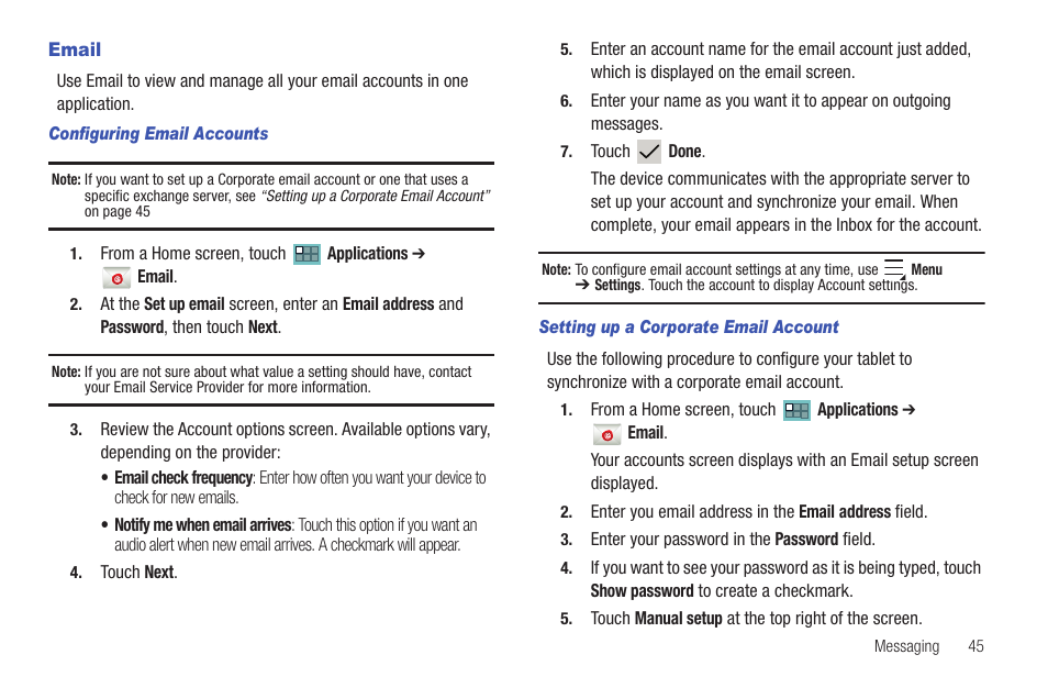 Email | Samsung SCH-I905ZKAUSC User Manual | Page 49 / 178