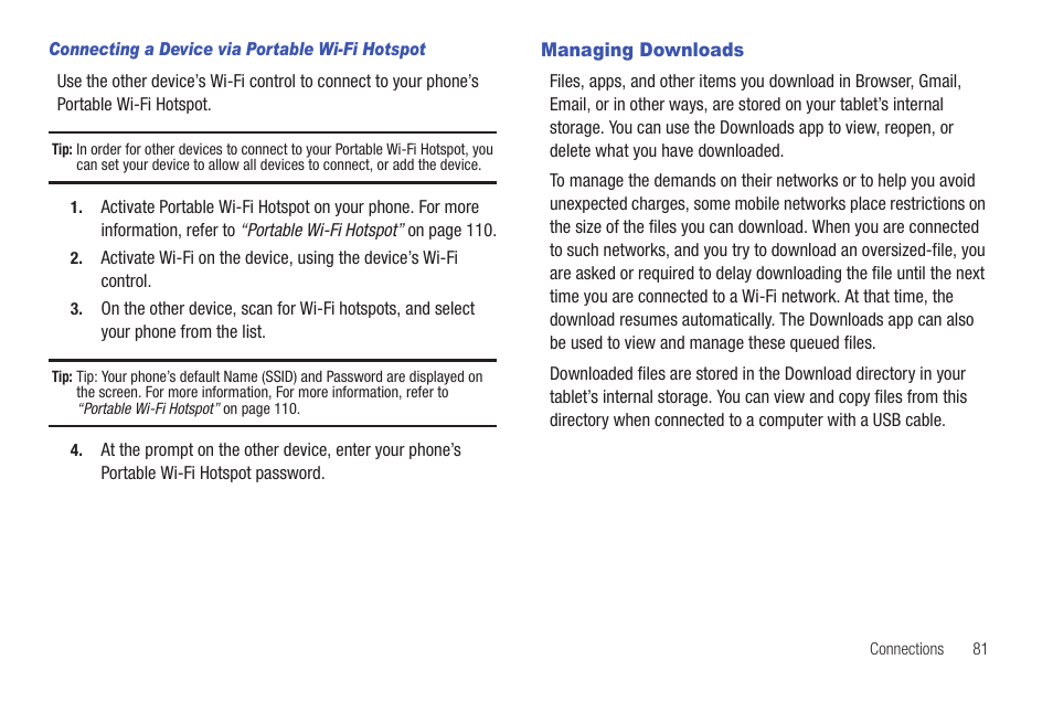 Managing downloads | Samsung SCH-I905ZKAUSC User Manual | Page 85 / 178