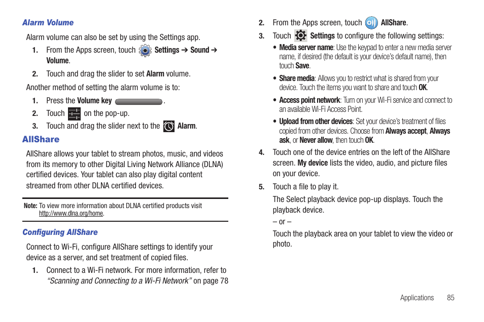 Allshare | Samsung SCH-I905ZKAUSC User Manual | Page 89 / 178
