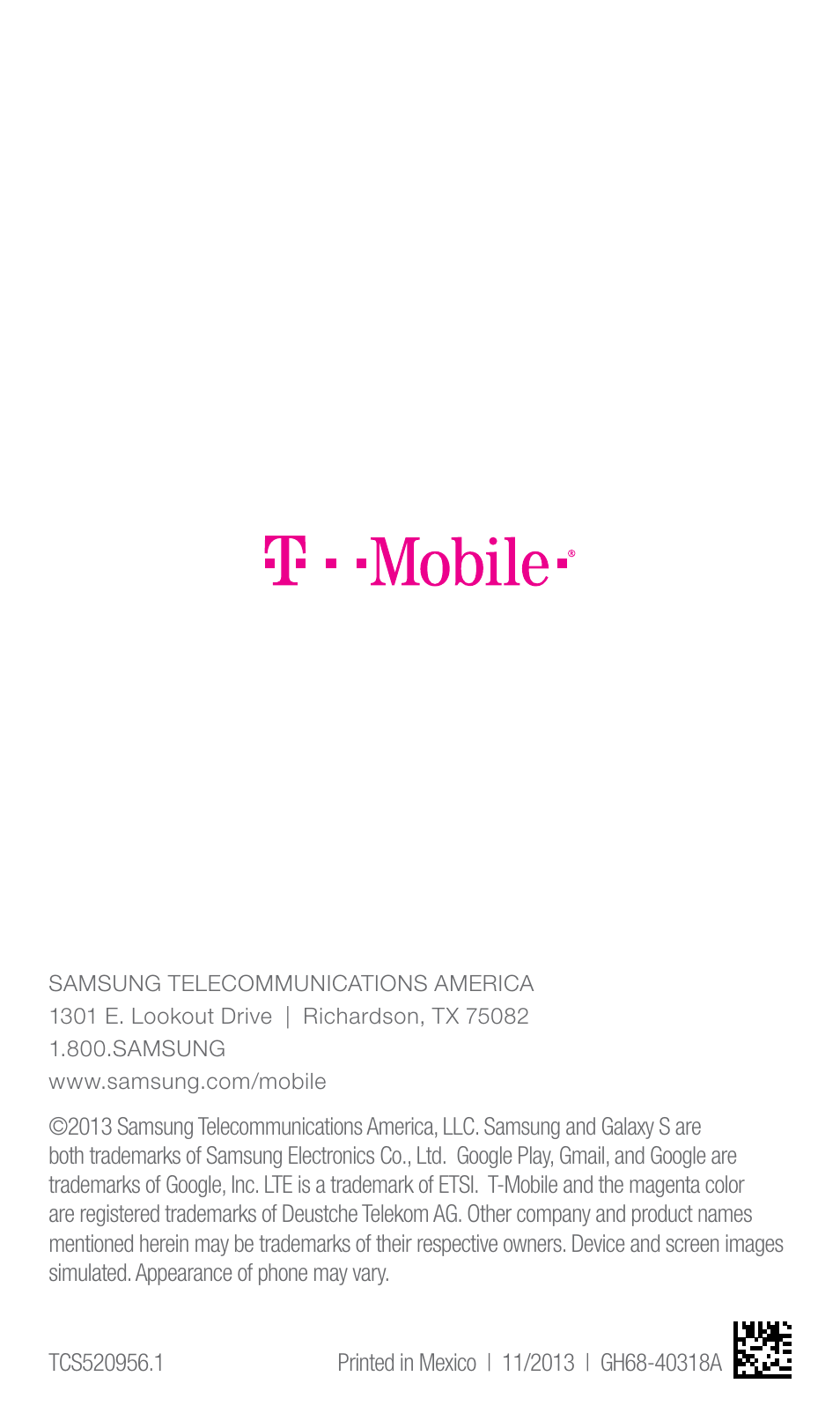 Samsung SGH-T999ZAATMB User Manual | Page 40 / 40