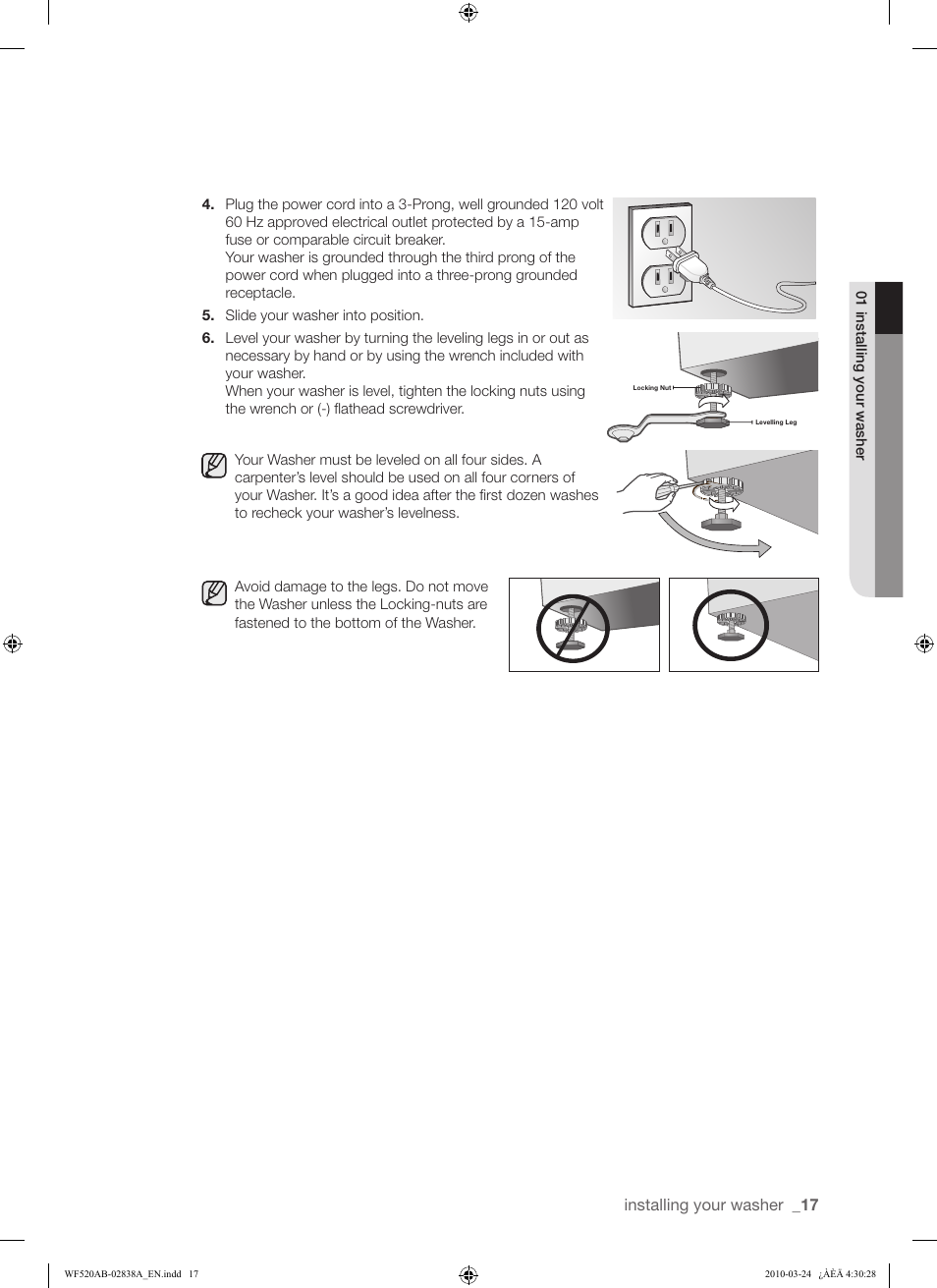 Samsung WF520ABW-XAA User Manual | Page 17 / 84