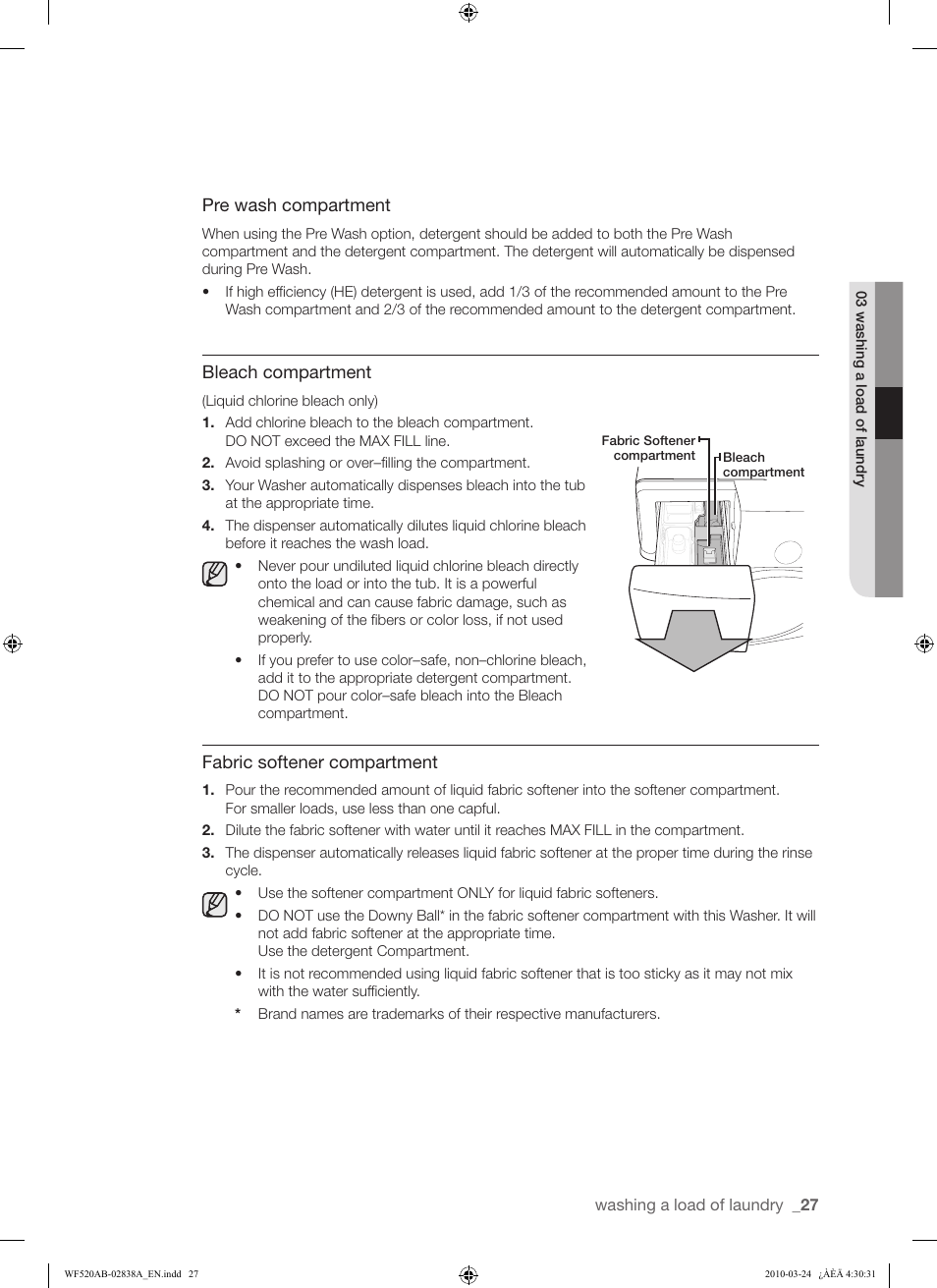 Samsung WF520ABW-XAA User Manual | Page 27 / 84