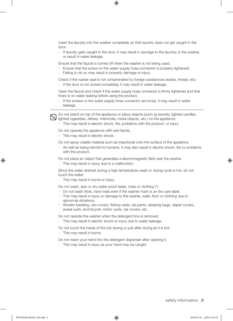 Samsung WF520ABW-XAA User Manual | Page 9 / 84