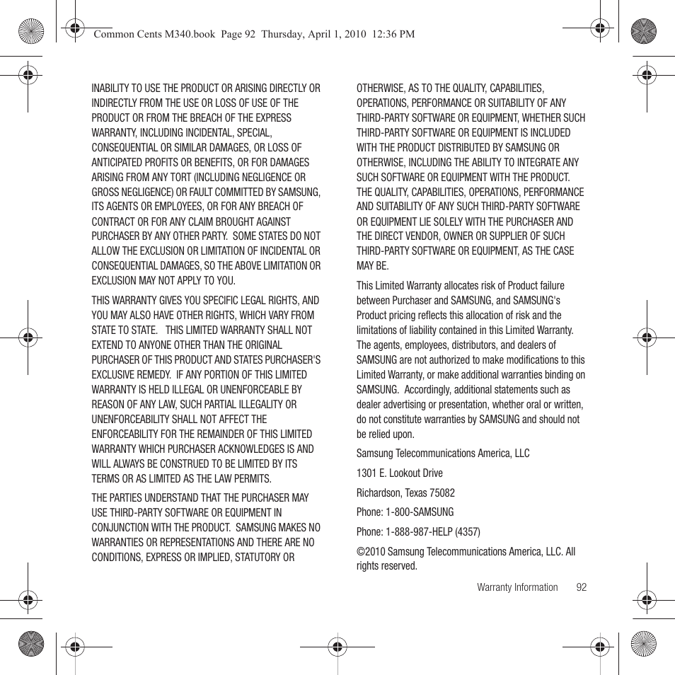 Samsung SPH-M340DAACMU User Manual | Page 95 / 102