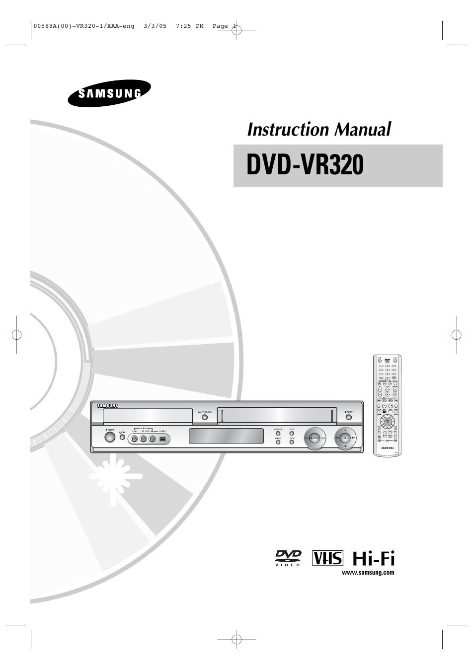 Samsung DVD-VR320-AXAA User Manual | 88 pages