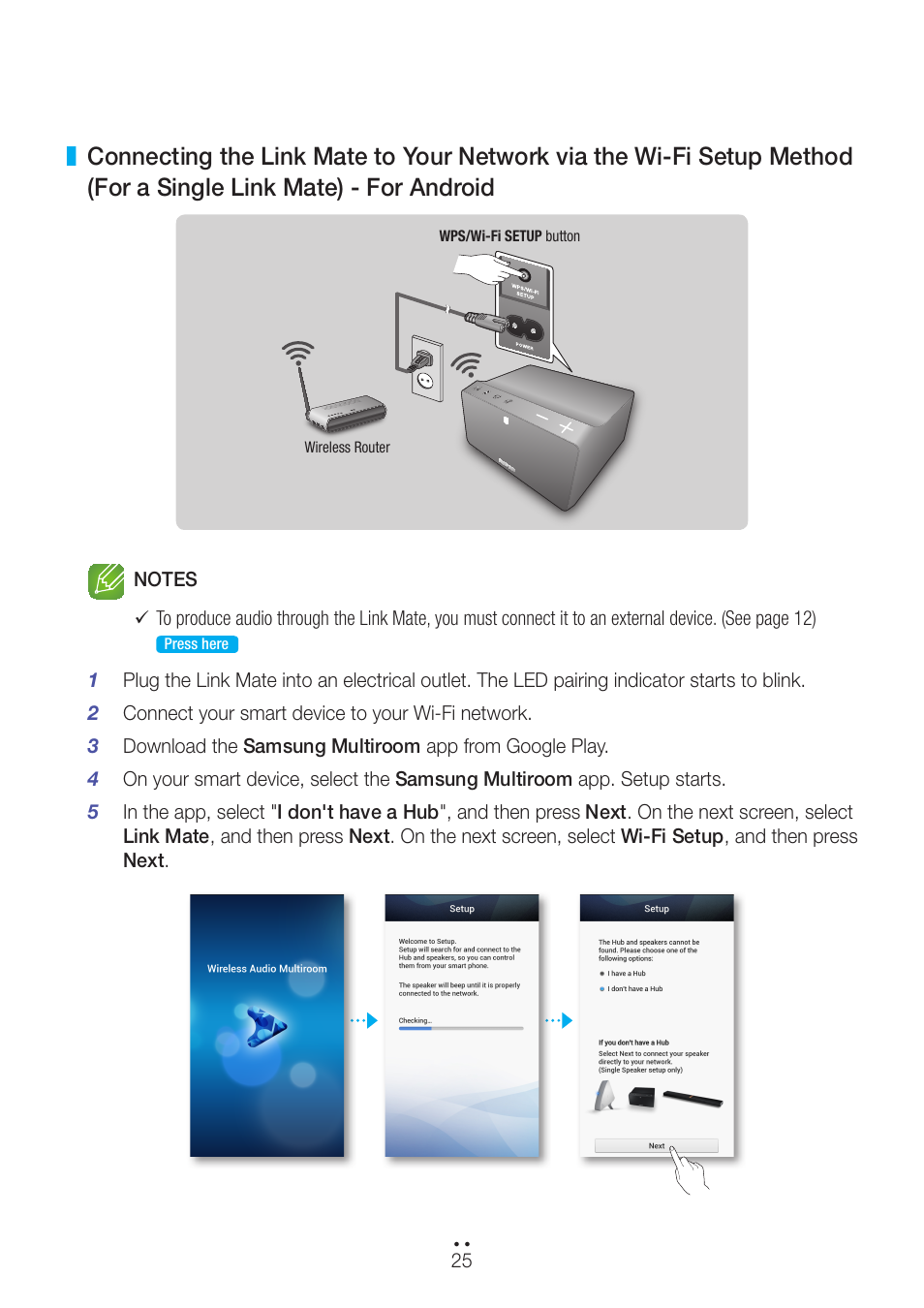 Single link mate) - for android | Samsung WAM270-ZA User Manual | Page 25 / 75