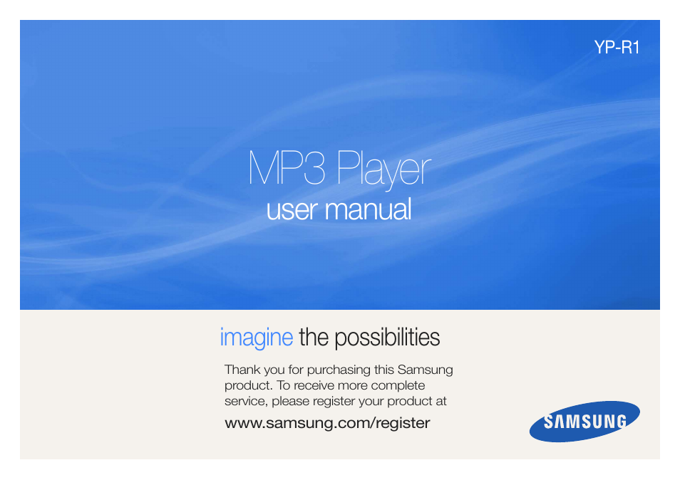 Samsung YP-R1JCS-XAA User Manual | 95 pages