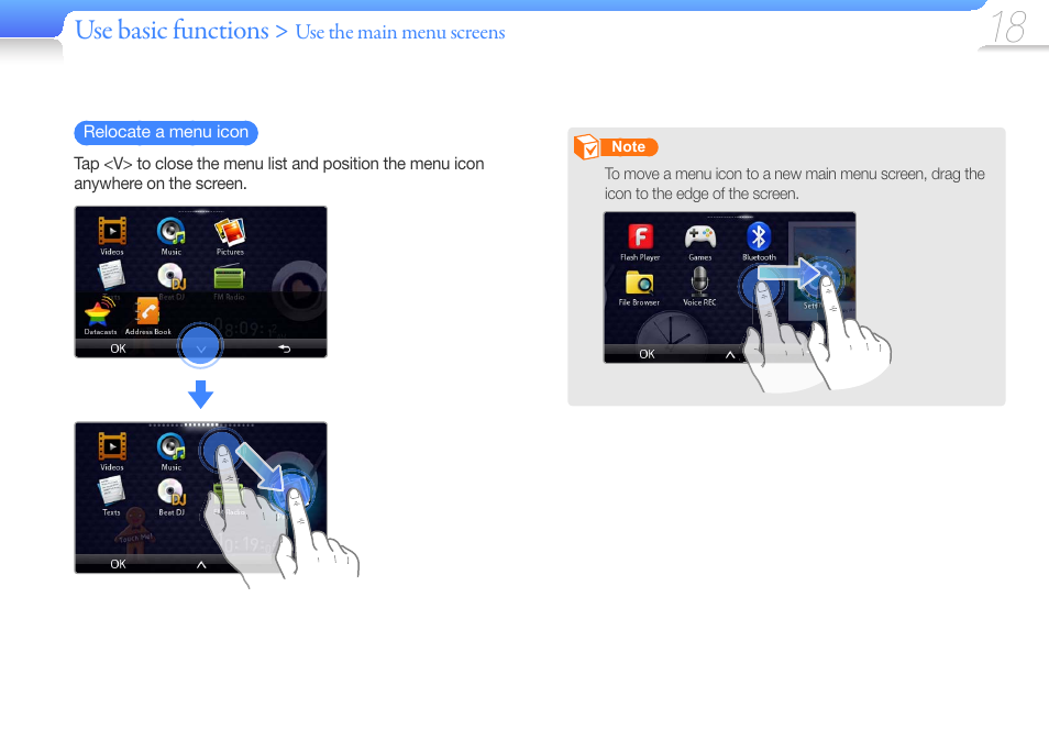 Use basic functions | Samsung YP-R1JCS-XAA User Manual | Page 20 / 95