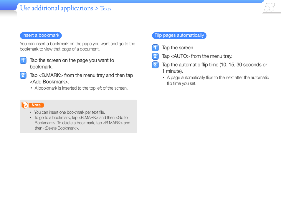 Use additional applications | Samsung YP-R1JCS-XAA User Manual | Page 55 / 95