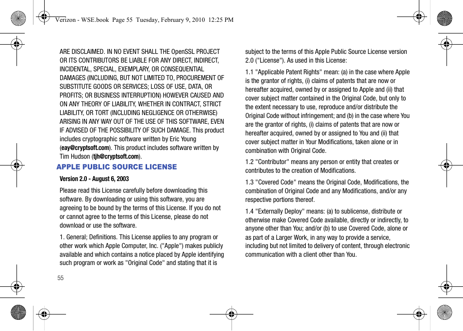Apple public source license | Samsung SCS-26UC4 User Manual | Page 58 / 67