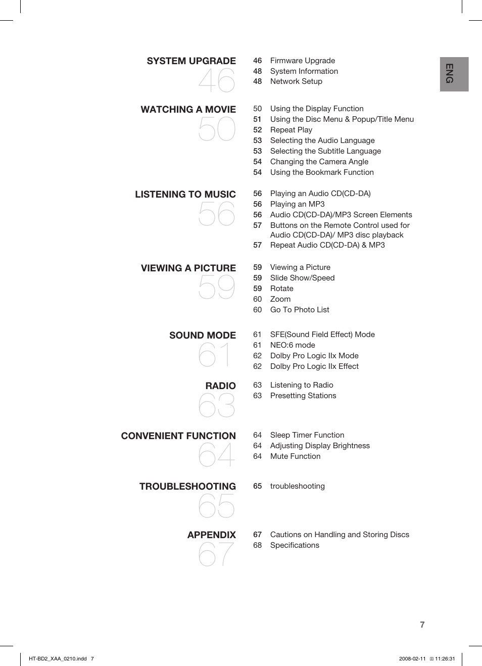 Samsung HT-BD2T-XAA User Manual | Page 8 / 73