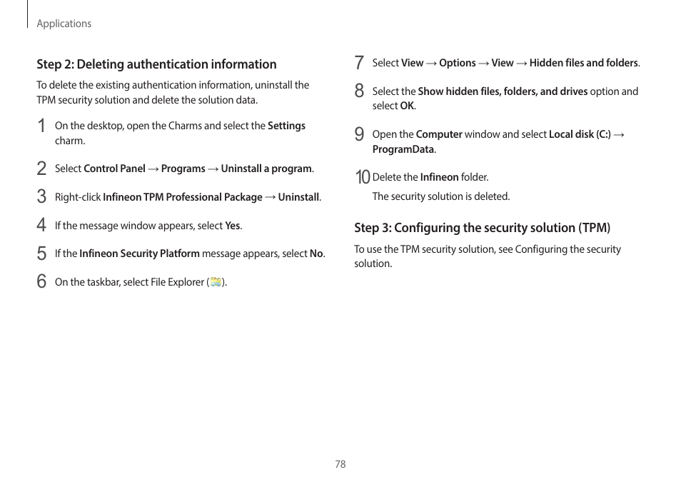 Samsung NP940X3G-K03US User Manual | Page 78 / 147