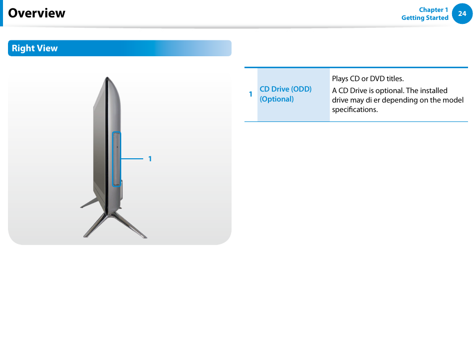 Overview | Samsung DP500A2D-K01UB User Manual | Page 25 / 136