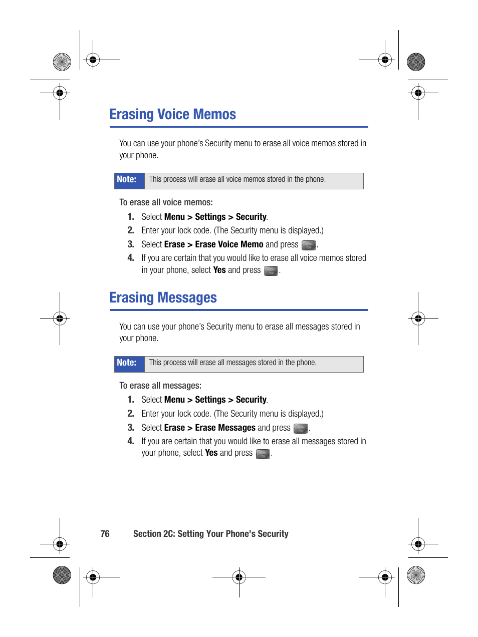 Erasing voice memos, Erasing messages | Samsung SPH-M500BKMEID User Manual | Page 100 / 258