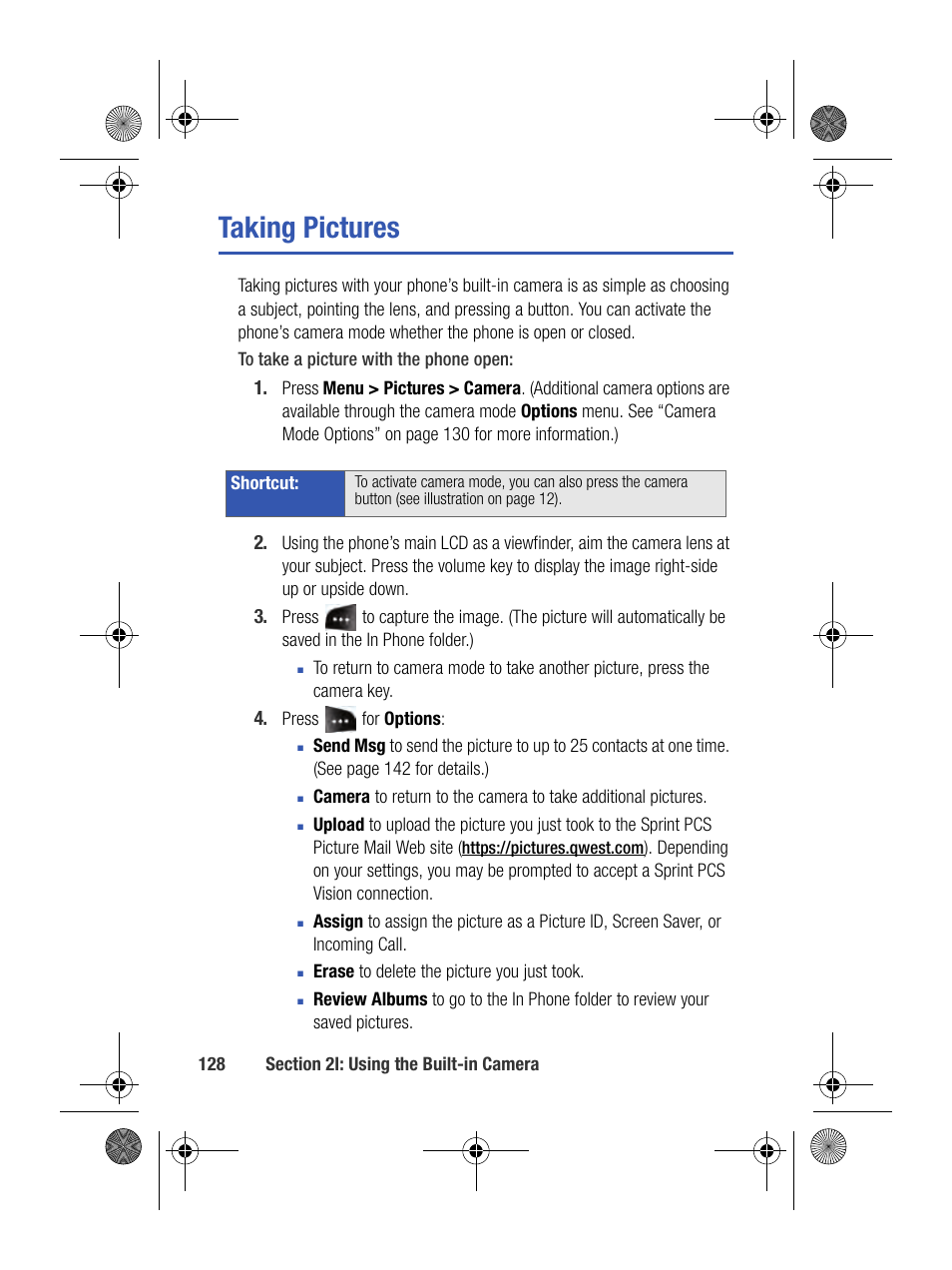 Taking pictures | Samsung SPH-M500BKMEID User Manual | Page 152 / 258