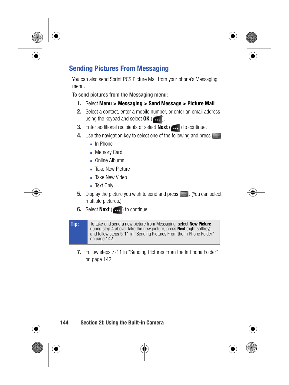 Sending pictures from messaging | Samsung SPH-M500BKMEID User Manual | Page 168 / 258