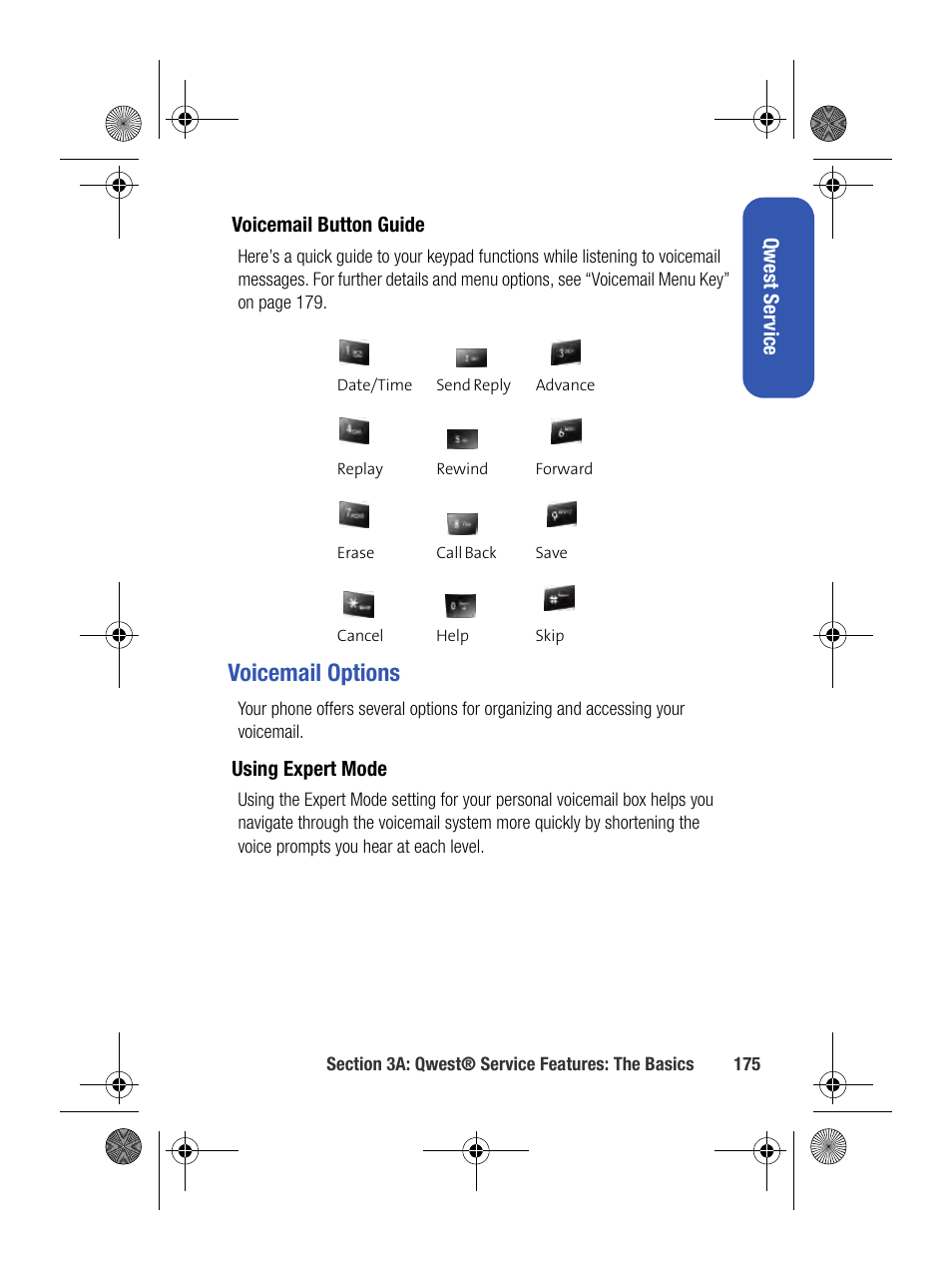 Voicemail options | Samsung SPH-M500BKMEID User Manual | Page 199 / 258