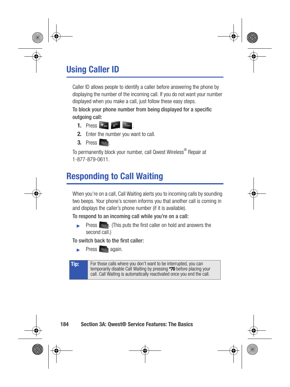 Using caller id, Responding to call waiting | Samsung SPH-M500BKMEID User Manual | Page 208 / 258