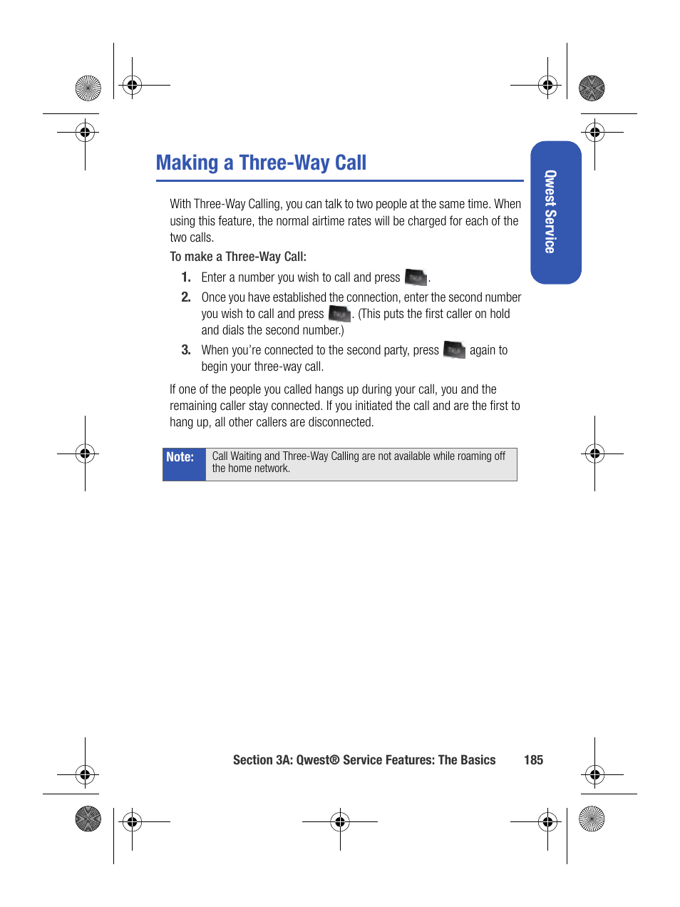 Making a three-way call | Samsung SPH-M500BKMEID User Manual | Page 209 / 258