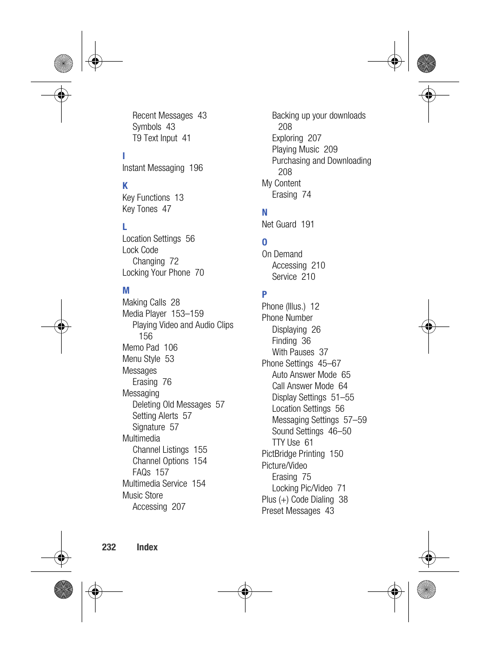 Samsung SPH-M500BKMEID User Manual | Page 256 / 258