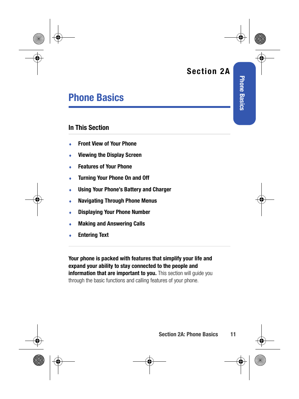 Phone basics, 2a. phone basics | Samsung SPH-M500BKMEID User Manual | Page 35 / 258