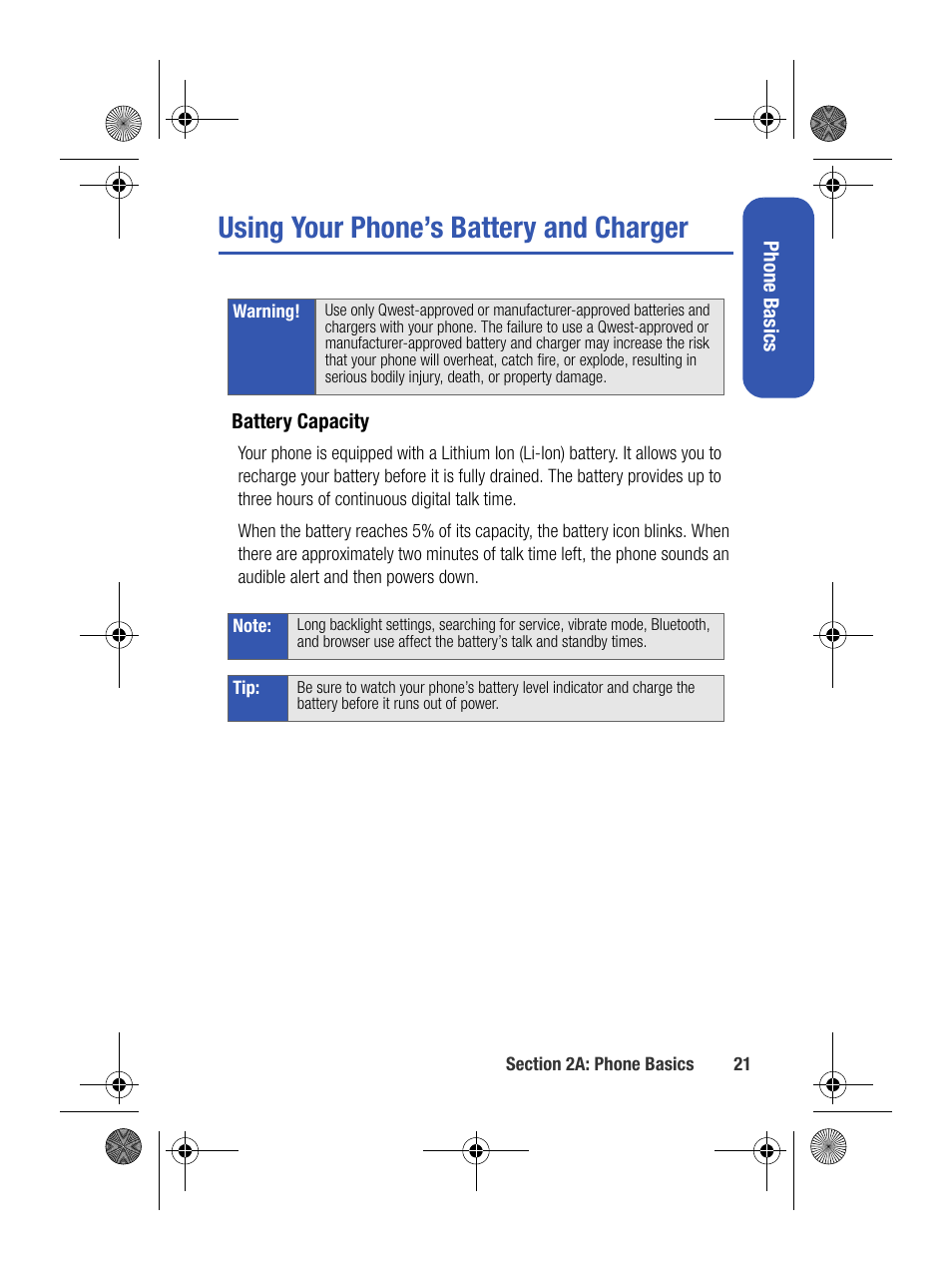 Using your phone’s battery and charger | Samsung SPH-M500BKMEID User Manual | Page 45 / 258