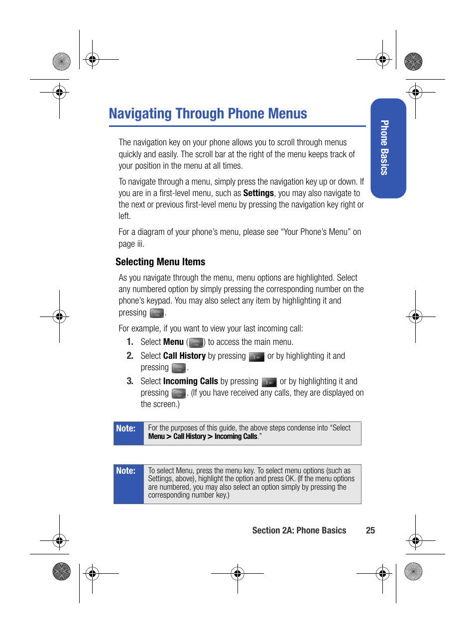 Navigating through phone menus | Samsung SPH-M500BKMEID User Manual | Page 49 / 258