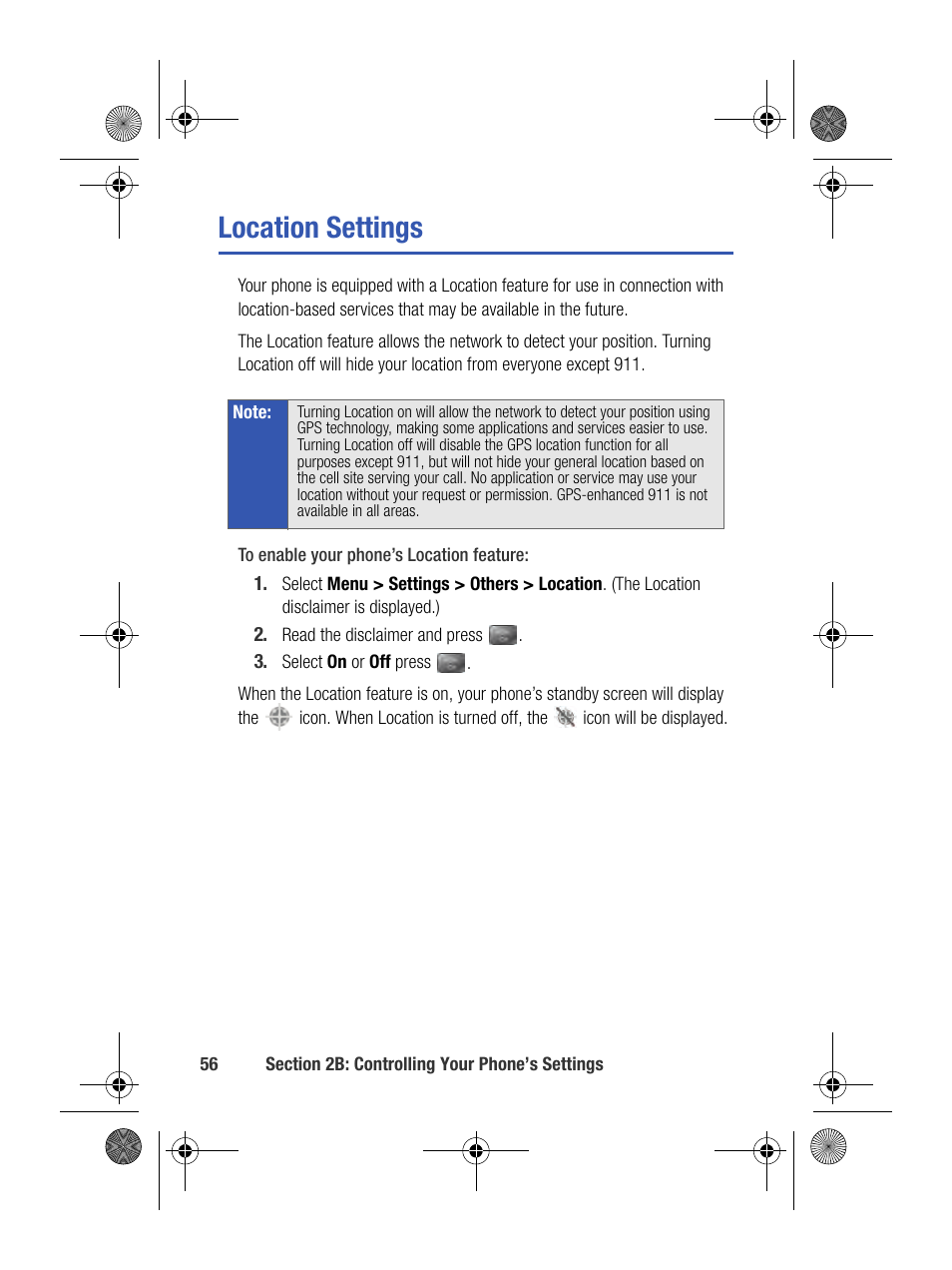 Location settings | Samsung SPH-M500BKMEID User Manual | Page 80 / 258