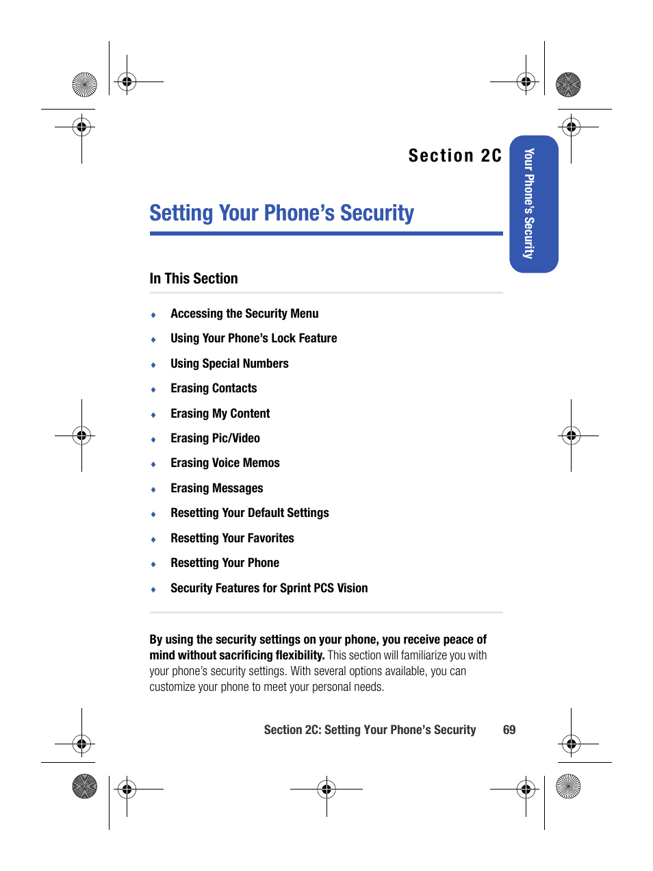 Setting your phone’s security, 2c. setting your phone’s security | Samsung SPH-M500BKMEID User Manual | Page 93 / 258