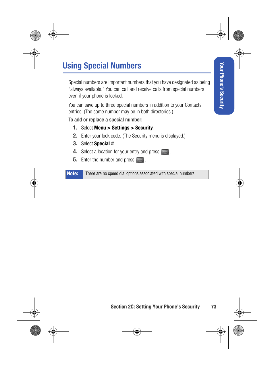 Using special numbers | Samsung SPH-M500BKMEID User Manual | Page 97 / 258