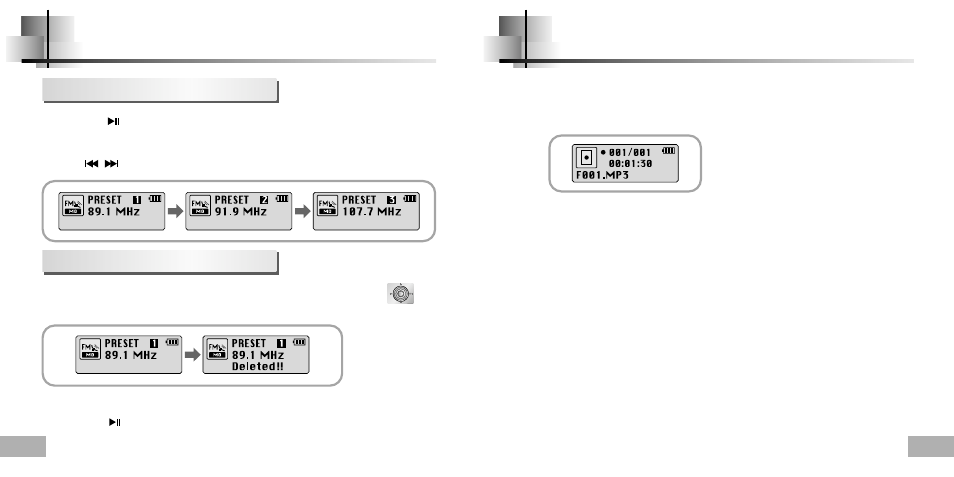 Listening to fm radio, Fm encoding | Samsung YP-T5H-XTL User Manual | Page 17 / 32