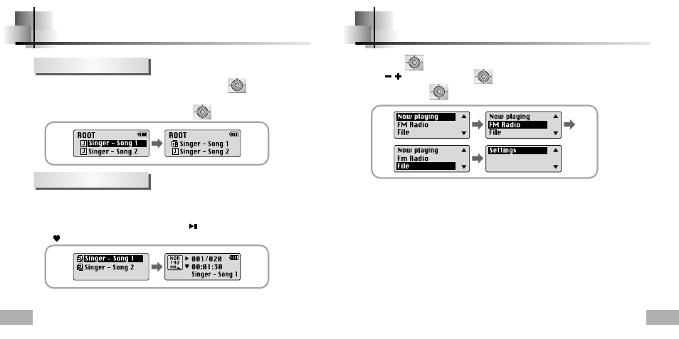 Setting playlist, Setting up menu, Playing playlist | Samsung YP-T5H-XTL User Manual | Page 20 / 32