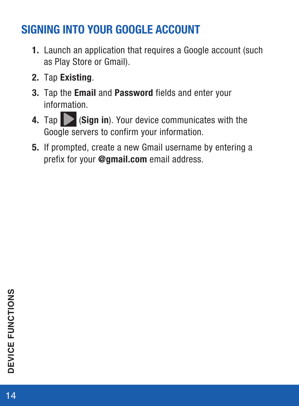 Signing into your google account | Samsung SM-S975LZKATFN User Manual | Page 15 / 36