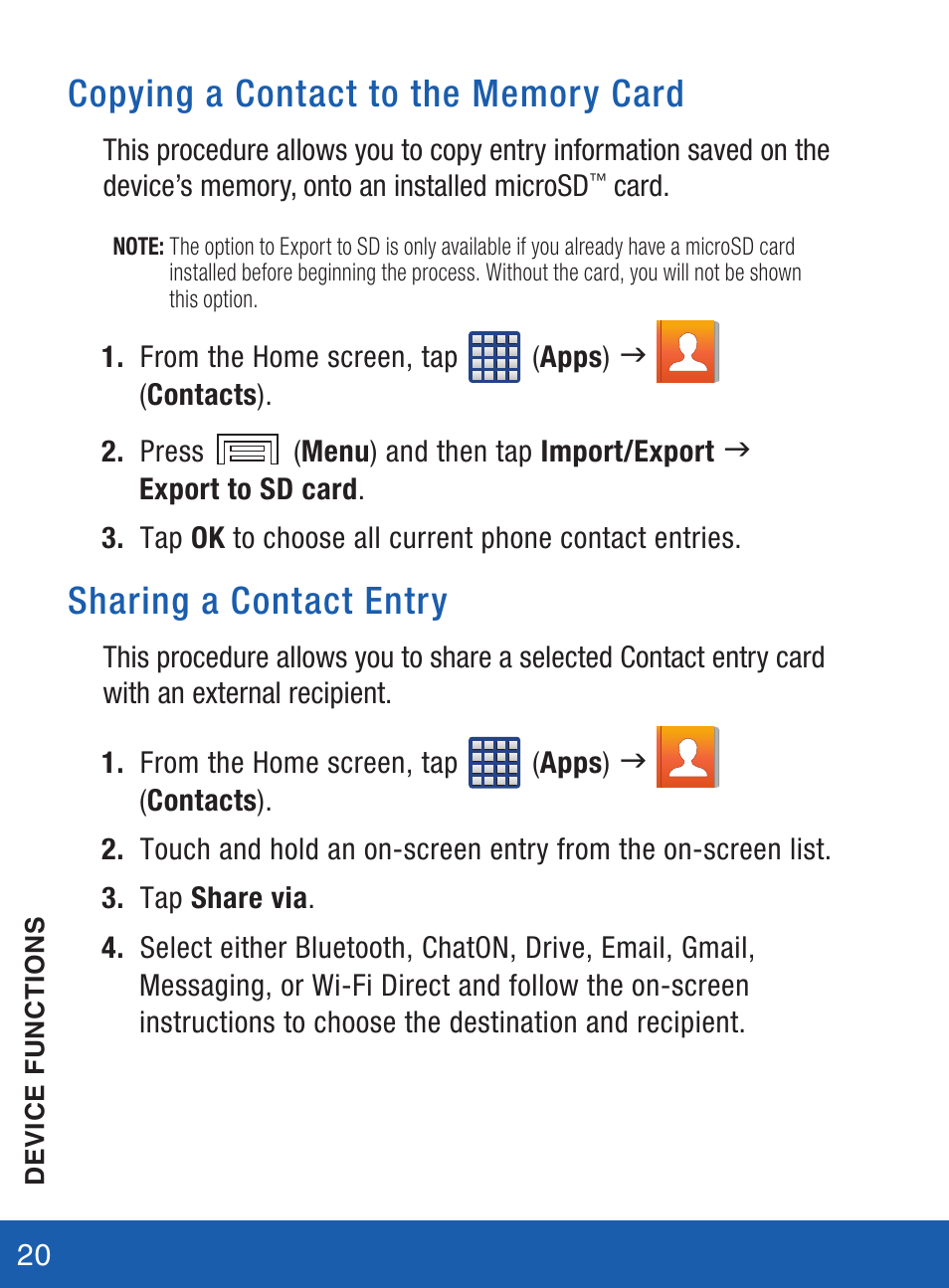 Sharing a contact entry | Samsung SM-S975LZKATFN User Manual | Page 21 / 36