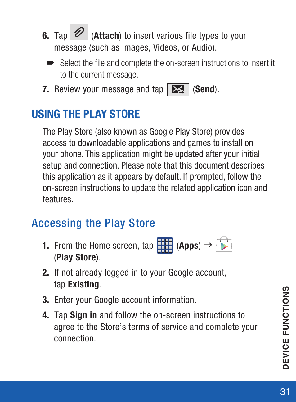 Using the play store, Accessing the play store | Samsung SM-S975LZKATFN User Manual | Page 32 / 36