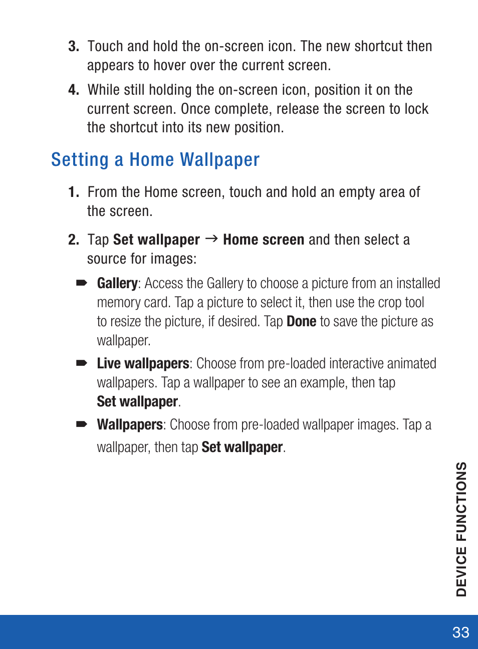 Setting a home wallpaper | Samsung SM-S975LZKATFN User Manual | Page 34 / 36