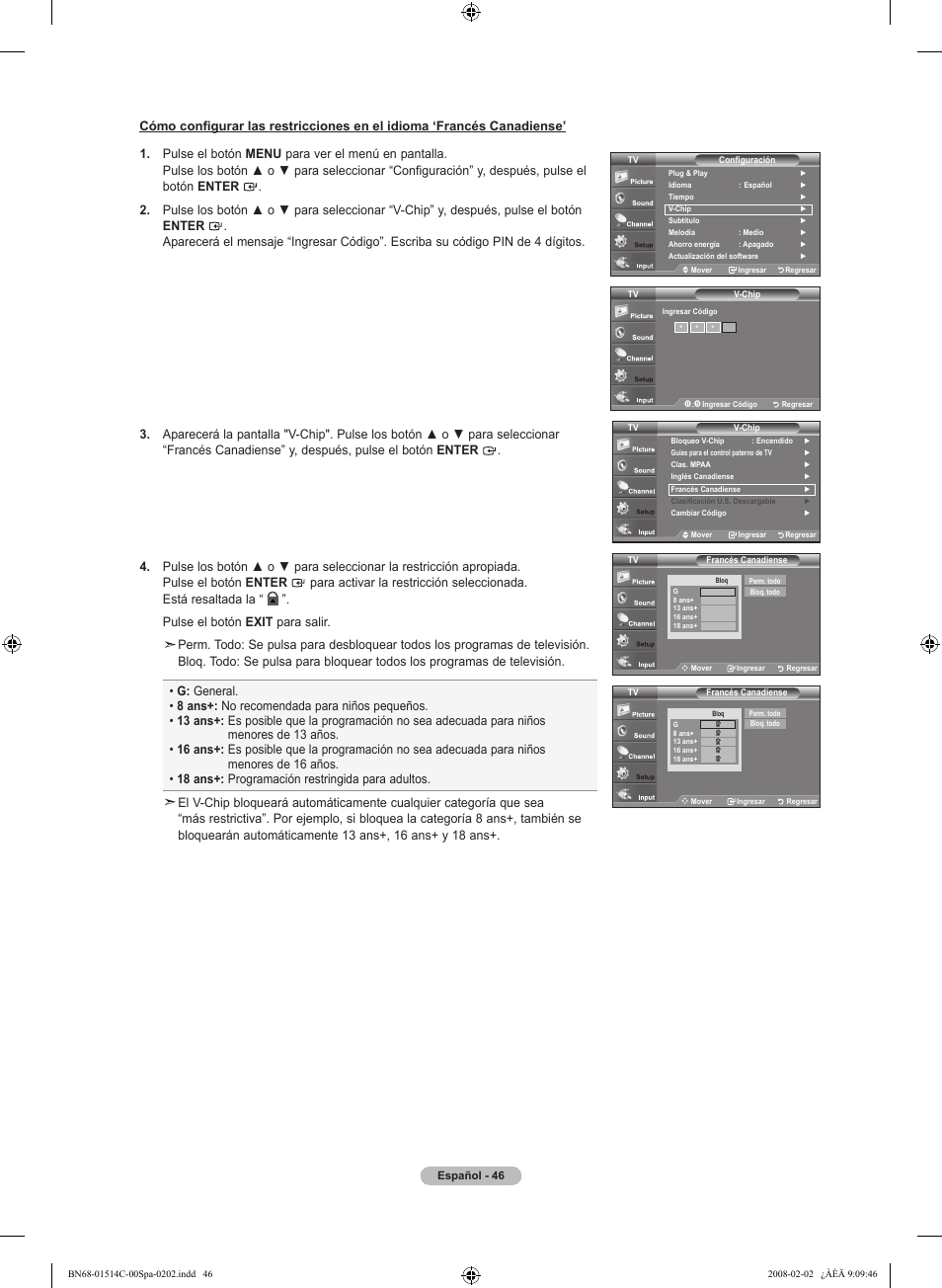 Samsung LN19A331J1DXZA User Manual | Page 108 / 121