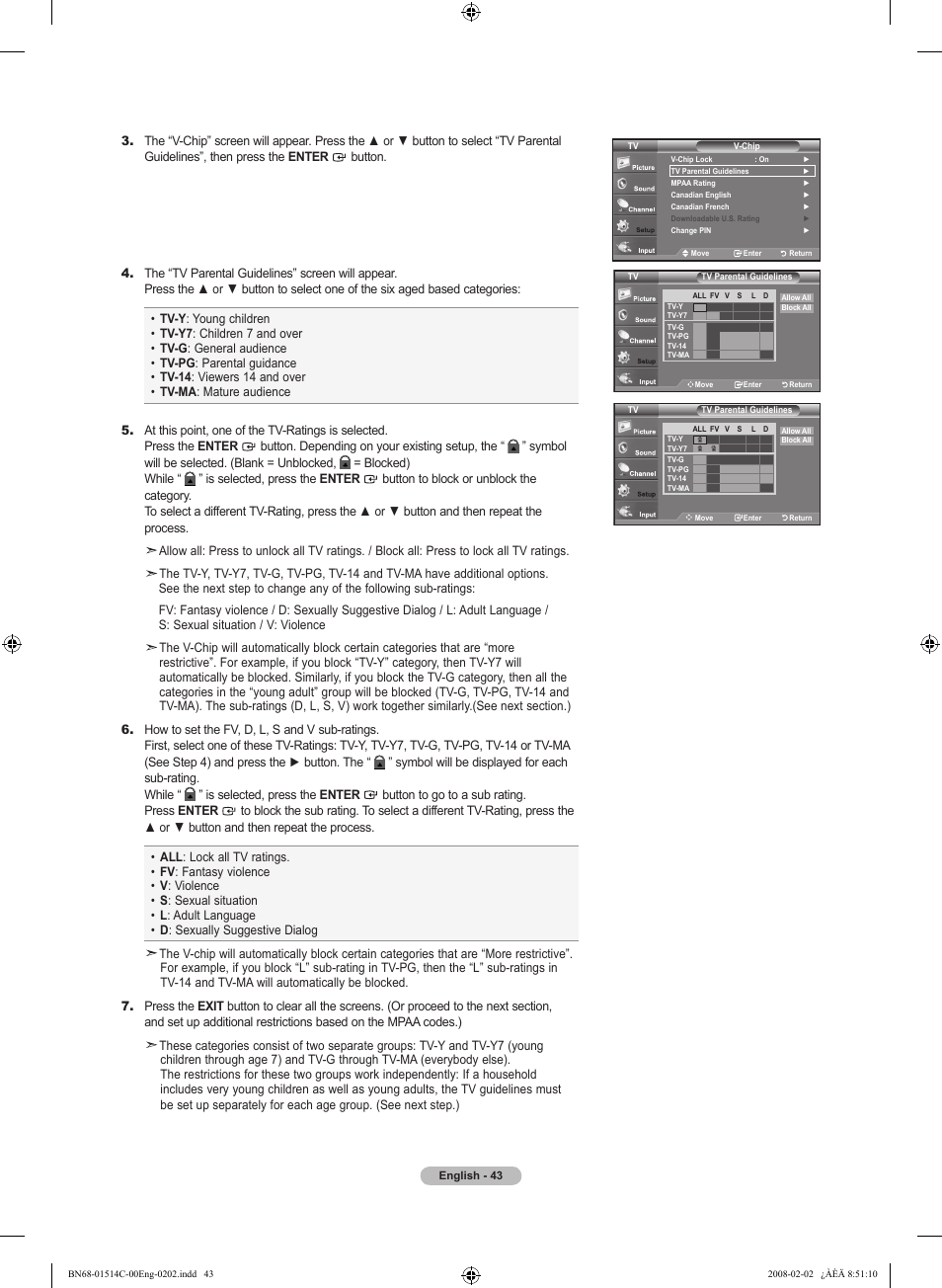 Samsung LN19A331J1DXZA User Manual | Page 45 / 121