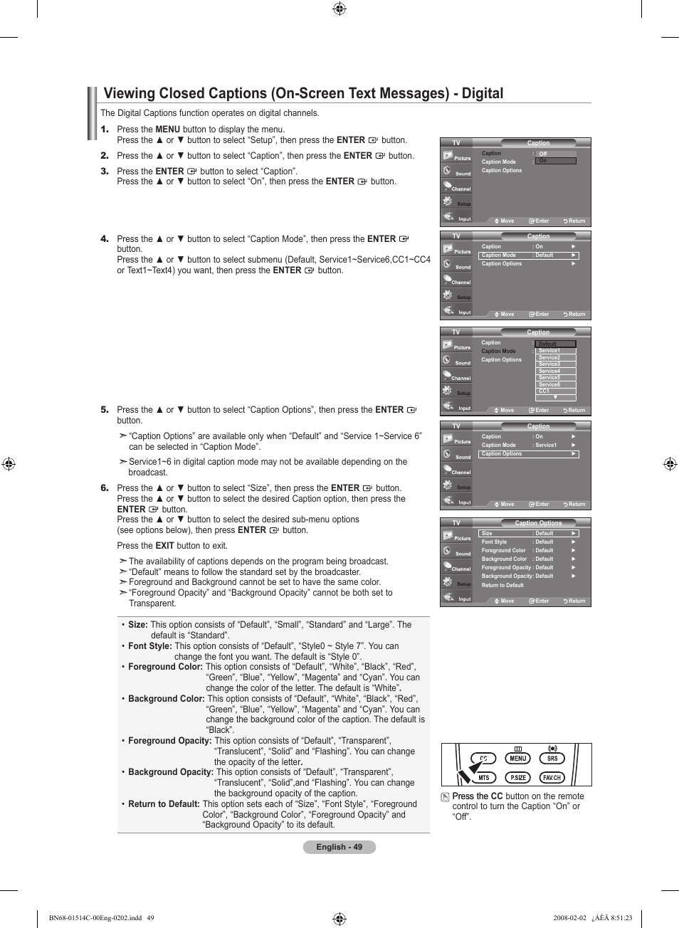 Samsung LN19A331J1DXZA User Manual | Page 51 / 121