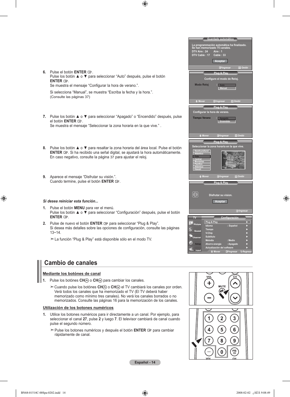 Cambio de canales | Samsung LN19A331J1DXZA User Manual | Page 76 / 121