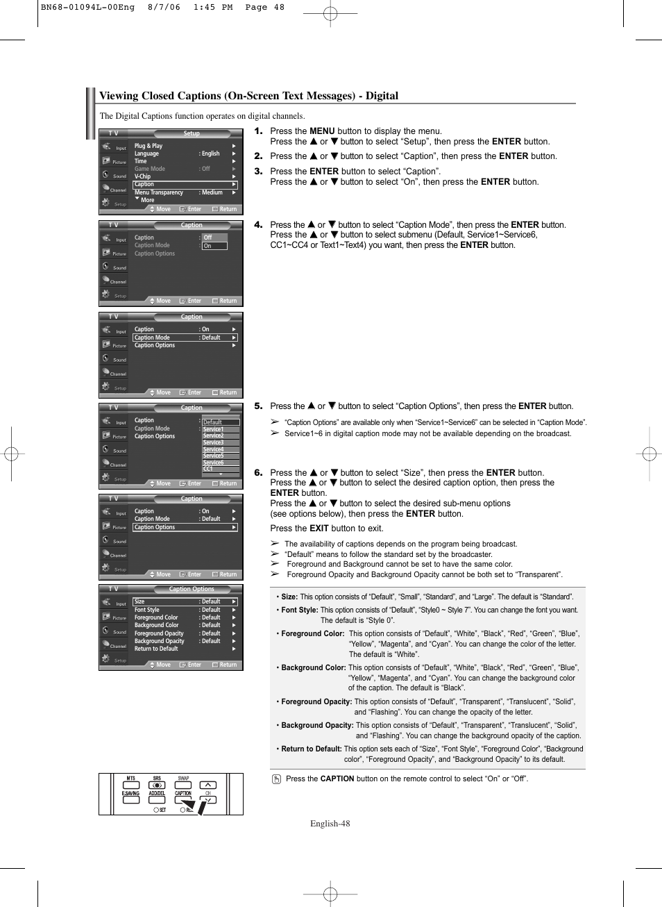 Samsung HPS5073X-XAA User Manual | Page 48 / 76