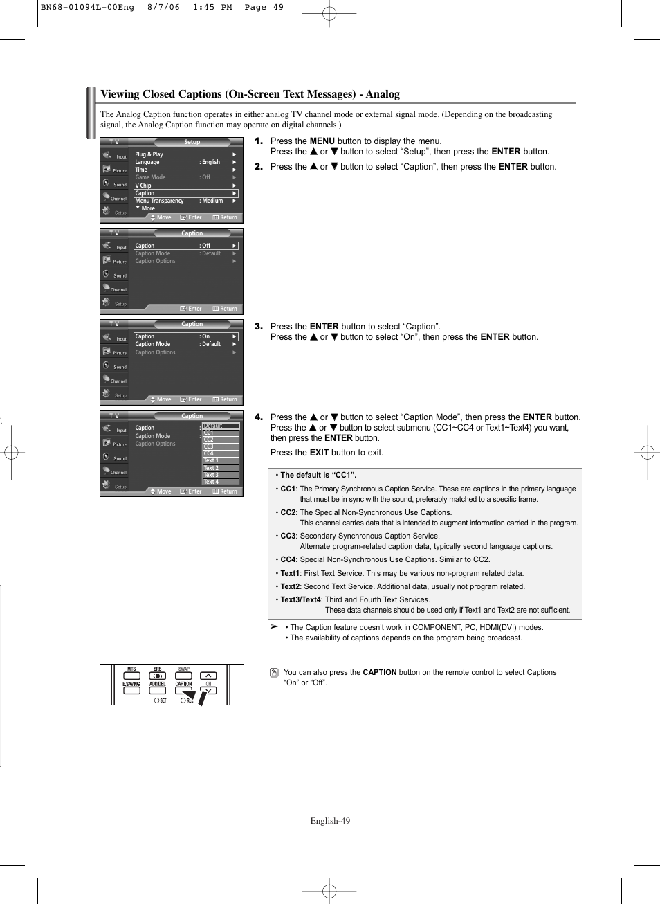 Samsung HPS5073X-XAA User Manual | Page 49 / 76