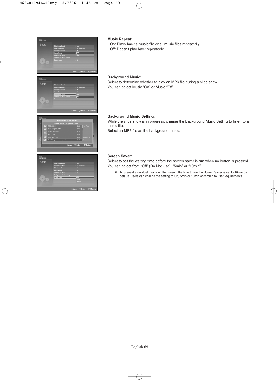 Samsung HPS5073X-XAA User Manual | Page 69 / 76