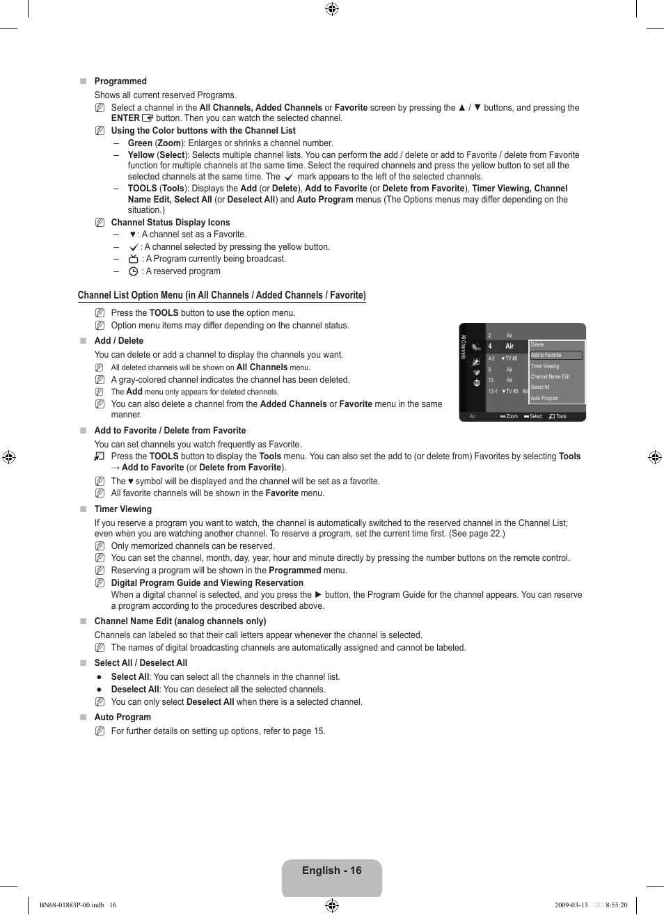 Samsung LN40B530P7NXZA User Manual | Page 18 / 83