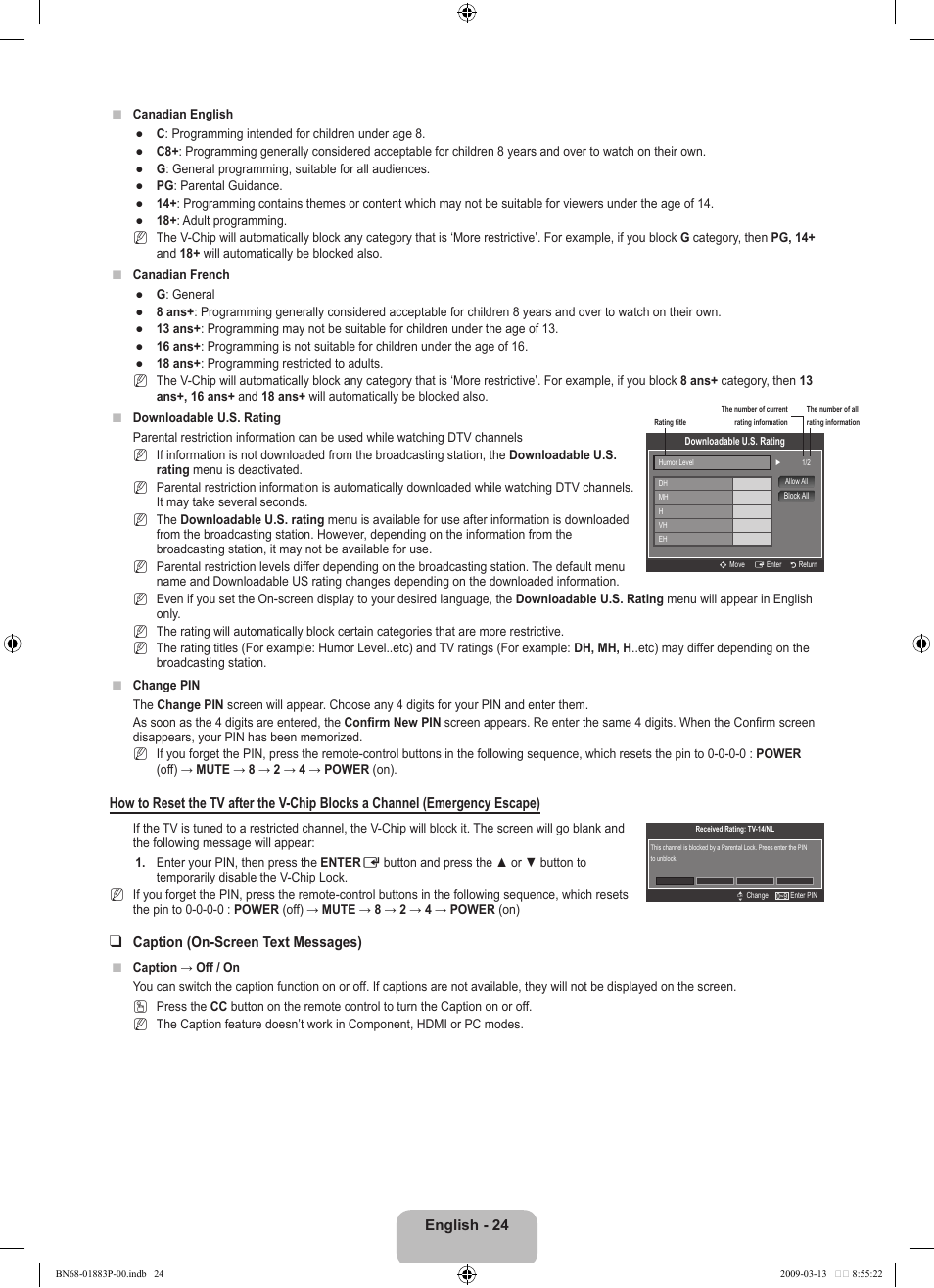 Samsung LN40B530P7NXZA User Manual | Page 26 / 83